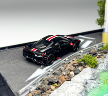 Load image into Gallery viewer, TOC 1:64 Black Stripe FE458 Speciale Sports Model Diecast Metal Car New Collection
