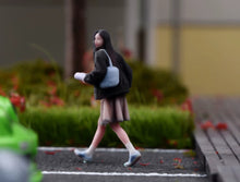 Load image into Gallery viewer, 1:64 Painted Figure Model Miniature Resin Diorama Toy Sand Walking Girl Casual
