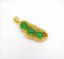 Load image into Gallery viewer, Nature Jade Lucky Beans Pendant Necklace Gift Jewelry charm Blessing Fortune new
