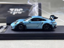 Load image into Gallery viewer, TPC 1:64 Ice Blue 911 GT3 RS 992 Pursuit Sports Model Diecast Metal Car New Collection

