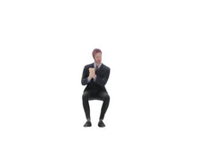 Load image into Gallery viewer, 1:64 Painted Figure Model Miniature Resin Diorama Sand Suit Man Sitting Handsome

