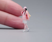 Load image into Gallery viewer, 1:64 Painted Figure Model Miniature Resin Diorama White Lady Girl Pink Top Cute
