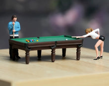 Load image into Gallery viewer, 1:64 Painted Figure Model Miniature Resin Diorama Pool Table Man Woman Billiard
