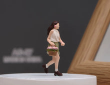 Load image into Gallery viewer, 1:64 Painted Figure Model Miniature Resin Diorama Toy Sand Running Girl Lady
