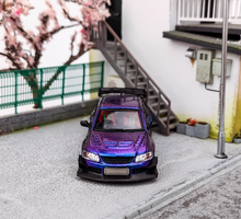Load image into Gallery viewer, CM 1:64 Purple Evolution EVO Lancer 9 IX Sports Model Diecast Metal Car New
