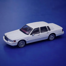 Load image into Gallery viewer, MK 1:64 White Lincoln Town Car Luxury Sedan Model Diecast Metal Car New Collection
