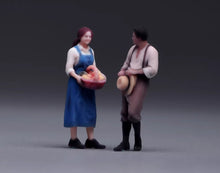 Load image into Gallery viewer, 1:64 Painted Figure Model Miniature Resin Diorama Toy Sand Farm Couple Man Lady
