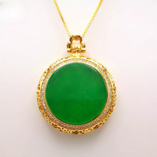 Load image into Gallery viewer, Nature Jade Pendant Necklace Gift Jewelry charm Blessing Lucky Elegant Green
