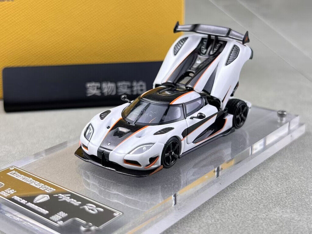 FH 1:64 White Agera RS Super Racing Sports Model Diecast Metal Car New Collection