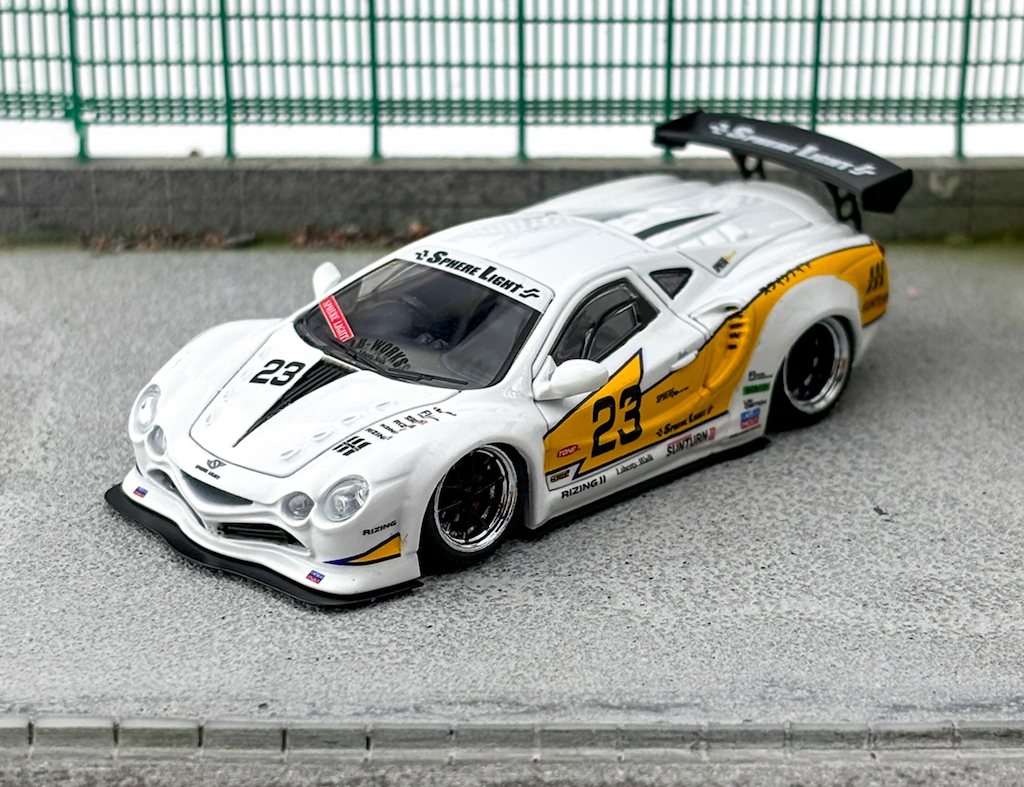 Mortal 1:64 White Orochi LBWK #23 Racing Sports Model Diecast Metal Car New Collection