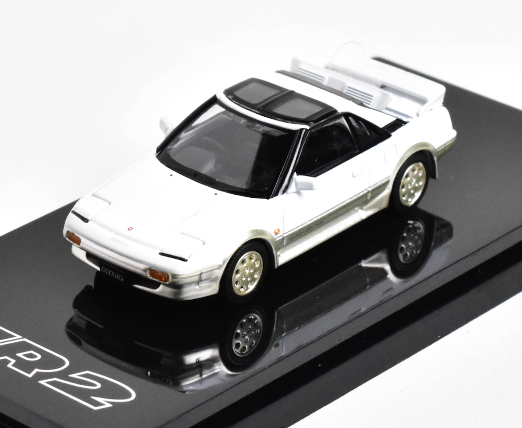 Hobby Japan 1:64 White Gold MR2 Hatchback Sports Model Diecast Metal Car New Collection