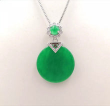 Load image into Gallery viewer, Nature Jade Round Pendant Necklace Gift For Woman Jewelry charm Blessing Lucky D

