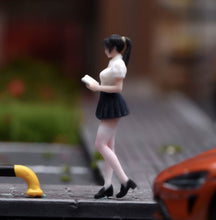 Load image into Gallery viewer, 1:64 Painted Figure Model Miniature Resin Diorama Pretty Girl Beauty Mini Skirt
