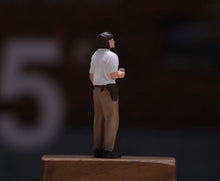 Load image into Gallery viewer, 1:64 Painted Figure Model Miniature Resin Casual Man Standing Holding Coffee
