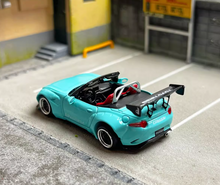 Load image into Gallery viewer, SW 1:64 JDM Blue Miata MX5 Convertible Pandem Sport Model Diecast Metal Car
