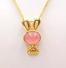 Load image into Gallery viewer, Nature Jade Cute Bunny Pendant Necklace Gift Jewelry charm Blessing Lucky New e
