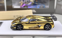 Load image into Gallery viewer, HKM 1:64 Electroplated Gold One 1 Racing Sports Model Diecast Metal Car New Collection
