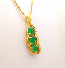 Load image into Gallery viewer, Nature Jade Lucky Beans Pendant Necklace Gift Jewelry charm Blessing Fortune new
