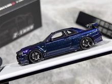 Load image into Gallery viewer, BZMW 1:64 Purple Skyline GTR R34 NISMO Z-Tune Model Diecast Resin Car New Collection
