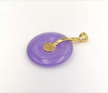 Load image into Gallery viewer, Nature Jade Pendant Necklace Gift Jewelry charm Blessing Fu Fortune Round Luck c
