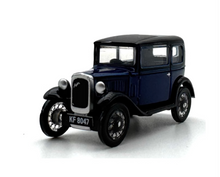 Load image into Gallery viewer, OXFORD 1:76 Blue Austin 7 RN Classic Vintage Model Diecast Metal Car New
