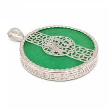 Load image into Gallery viewer, Nature Jade Fortune Round Pendant Necklace Gift Jewelry charm Blessing Lucky G
