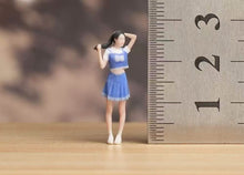 Load image into Gallery viewer, 1:64 Painted Figure Model Miniature Resin Diorama Sand Basketball Girl Baby Lady
