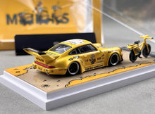 Load image into Gallery viewer, ZJWJ 1:64 Yellow RWB 964 Bicycle Bike Sports Model Diecast Metal Car New Collection
