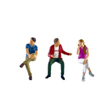 Load image into Gallery viewer, 1:64 Painted Figure Model Miniature Resin Diorama Sand Chat Group Furniture Set New
