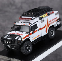 Load image into Gallery viewer, MK 1:64 White H2 Fire Dep. Rescue Vehicle ORV Model Diecast Metal Car New Collection
