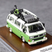 Load image into Gallery viewer, Mortal 1:64 White Green VW T3 Multi Van Camper Sport Model Diecast Metal Car
