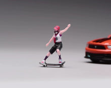 Load image into Gallery viewer, 1:24 Painted Figure Model Miniature Resin Diorama  Sand Skateboard Girl Lady
