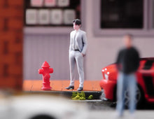 Load image into Gallery viewer, 1:24 Painted Figure Model Miniature Resin Diorama Sand Grey Suit Man Standing
