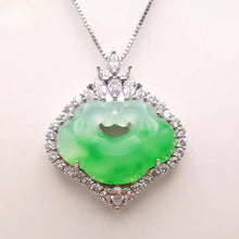 Load image into Gallery viewer, Nature Jade Yuanbao Pendant Necklace Gift Jewelry charm Blessing Fortune New d
