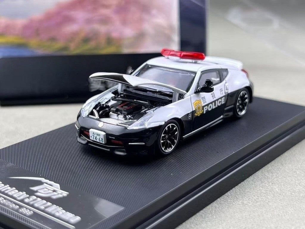 FUJI 1:64 Police Fairelady 370Z RZ34 Nismo Sports Model Diecast Metal Car New Collection