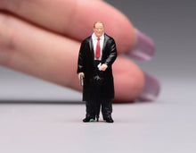 Load image into Gallery viewer, 1:64 Painted Figure Model Miniature Resin Diorama Suit Man Stand Black Old Man
