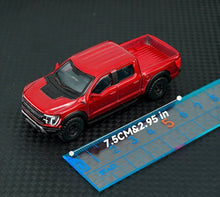Load image into Gallery viewer, Bburago 1:64 Red 2024 F150 Raptor Pickup Truck Sport Model Diecast Metal Car
