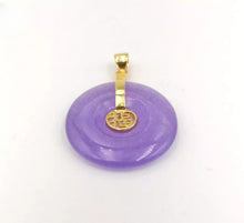 Load image into Gallery viewer, Nature Jade Pendant Necklace Gift Jewelry charm Blessing Fu Fortune Round Luck c
