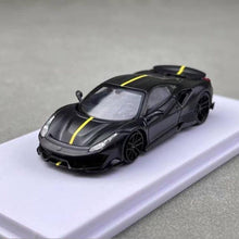 Load image into Gallery viewer, DCM 1:64 Black Novitec 488 Pista Racing Sports Model Diecast Metal Car New

