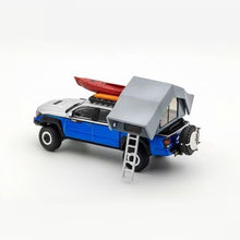 Load image into Gallery viewer, GCD 1:64 Blue Toyota Tacoma Pick Up Roof Tent Camping Truck Model Toy Metal Car BN
