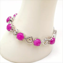 Load image into Gallery viewer, Nature Jade Beaded Bracelet Jewelry Blessing Lucky Fortune Gift For Her Heart si
