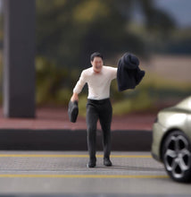 Load image into Gallery viewer, 1:64 Painted Figure Model Miniature Resin Diorama Sand Toy Suit Man Chasing Car
