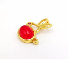 Load image into Gallery viewer, Nature Jade Cute Rabbie Pendant Necklace Gift Jewelry charm Blessing Lucky a
