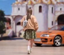 Load image into Gallery viewer, 1:24 Painted Figure Model Miniature Resin Diorama Walking French Sytle Girl Lady
