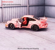 Load image into Gallery viewer, 1:64 Painted Figure Mini Model Miniature Resin Diorama Racing Toy Car Racer Red
