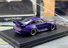 Load image into Gallery viewer, MC 1:64 Purple RWB 993 High Wing Figure Sports Model Diecast Metal Car New Collection
