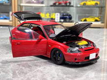 Load image into Gallery viewer, MH 1:18 Red JDM Civic Type R EK9 B16B Vtec Engine Model Diecast Metal Car New Collection
