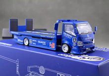 Load image into Gallery viewer, MT 1:64 Blue Calsonic H300 Flatbed Tow Truck Custom Model Diecast Metal Car
