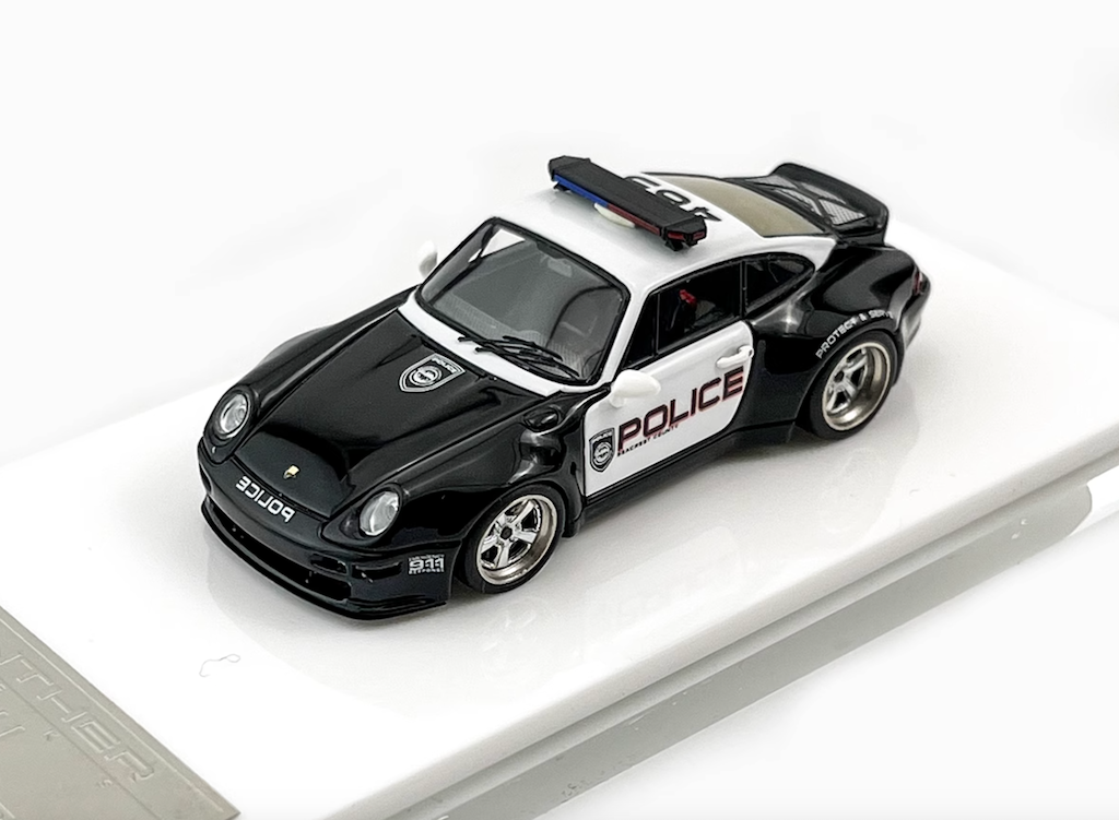 MY64 1:64 Police NFS Gnuther Werks 911 400R Sports Model Diecast Resin Car New Collection