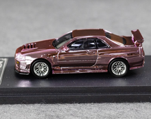 Load image into Gallery viewer, DK 1:64 Pink Carbon Skyline GTR R34 Racing Sport Model Diecast Metal Car New Collection
